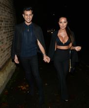 Yazmin OukhellouSexy in Yazmin Oukhellou seen arriving at Sheesh Chigwell with her pal Junaid Ahmed