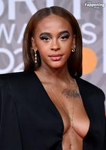 Yinka Bokinni Sexy Shows Off Her Hot Cleavage at the 2023 BRIT Awards in London 