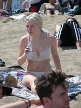 Zara Larsson Sexy seen with her friends on the beach in Barcelona